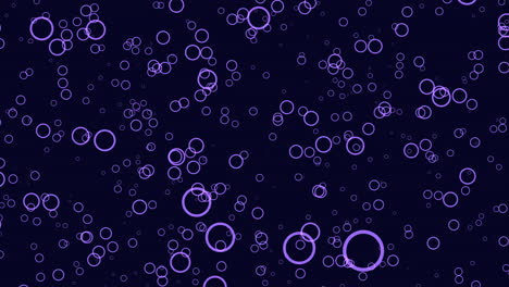 dynamic pattern of floating circles on blue and black background