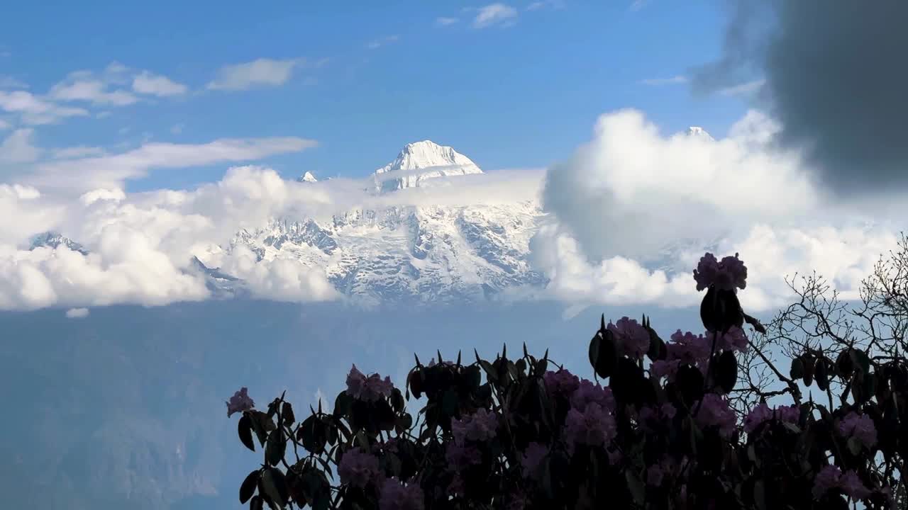 panoramic view of Mountain Ganesh range in Dhading, Nepal