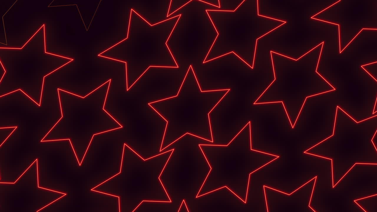Vibrant red stars boldly contrast against a dark backdrop in this simple yet striking pattern