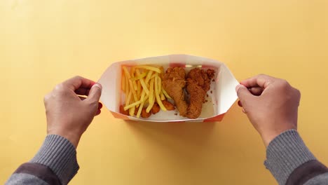 fried chicken and french fries