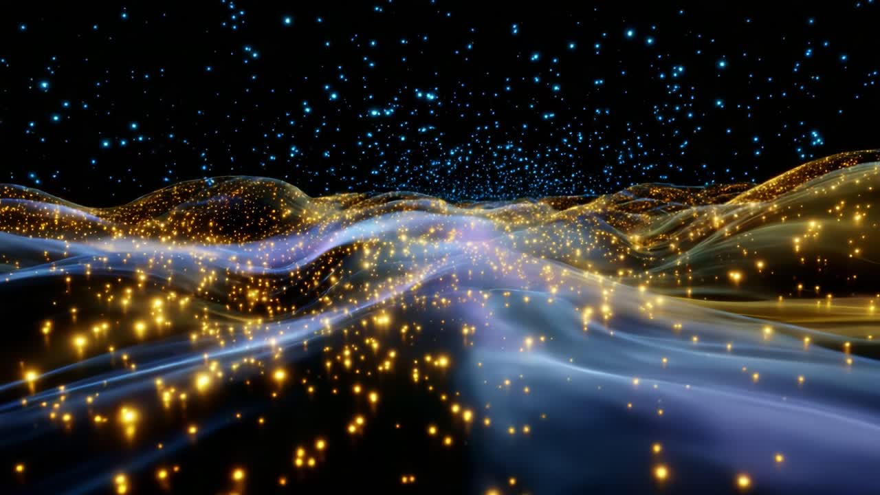 A Captivating Journey Through a Cosmic Landscape Filled with Twinkling Stars and Flowing Energy, Capturing the Beauty of a Celestial Universe in Two Mesmerizing Frames of Motion and Light