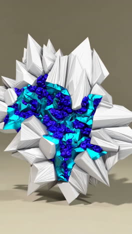 evolving abstract crystal sculptures