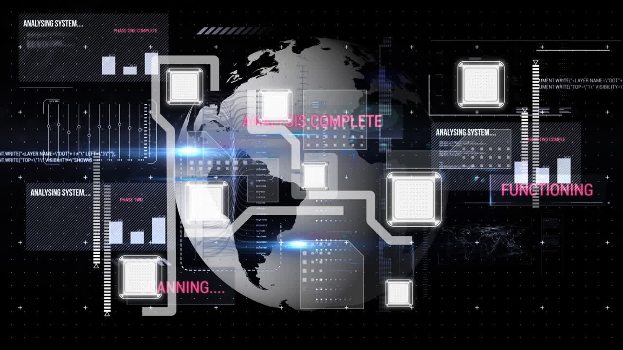 Animation of network of connections over globe
