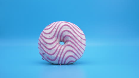 sugar ring donut diabetes concept slow motion drop