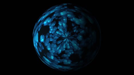 digital colorful sphere with lighting circles in space, modern computer generated background, 3d render