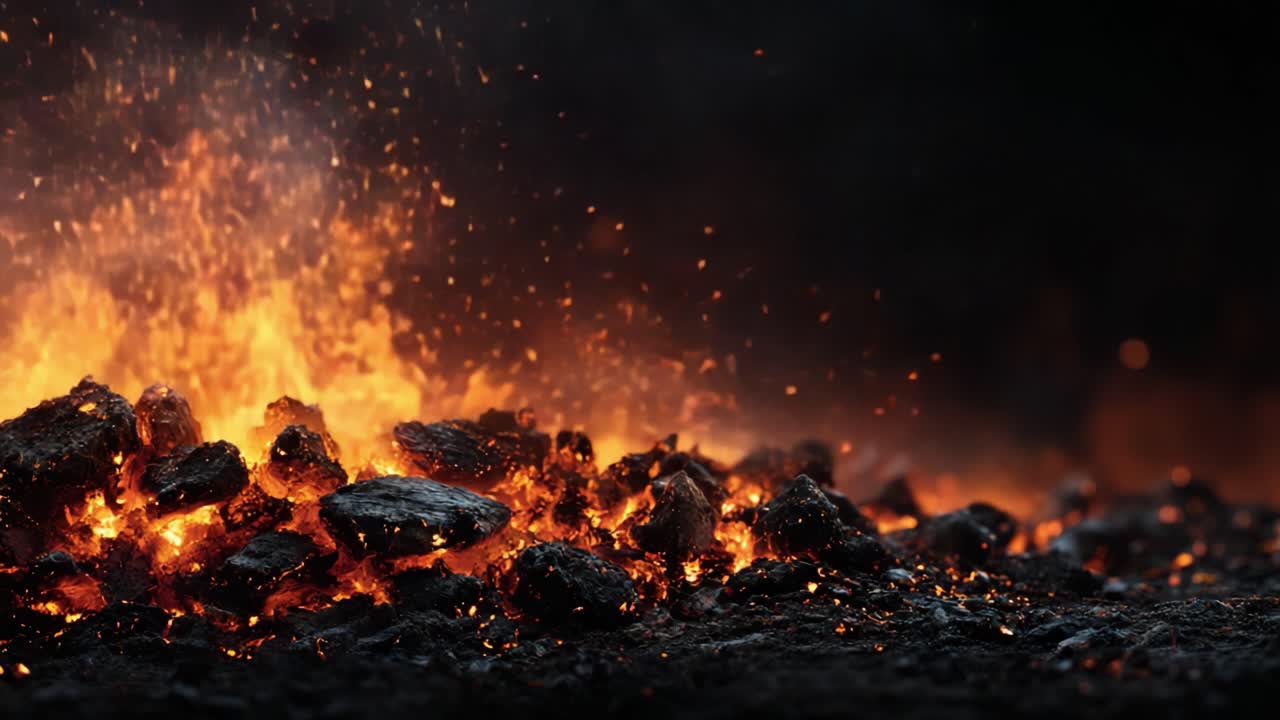Et dynamisk og fængslende skue af udspyende lava: Glødernes og de smeltede stens ildfulde dans, der antændes i et majestætisk flow af naturkræfter.