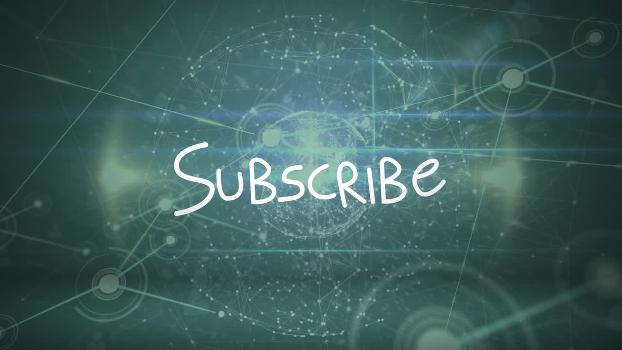 animación del texto de suscripción a través de la red de conexiones