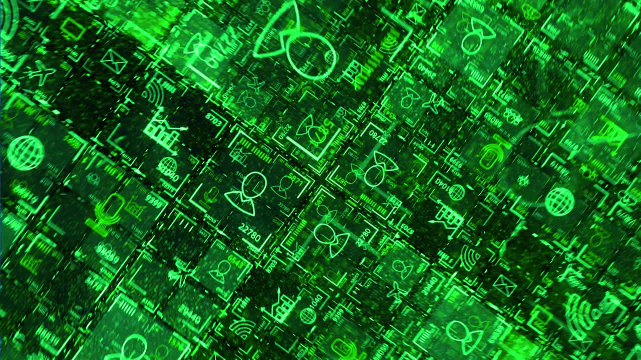 interfaz digital abstracta con visualización de datos