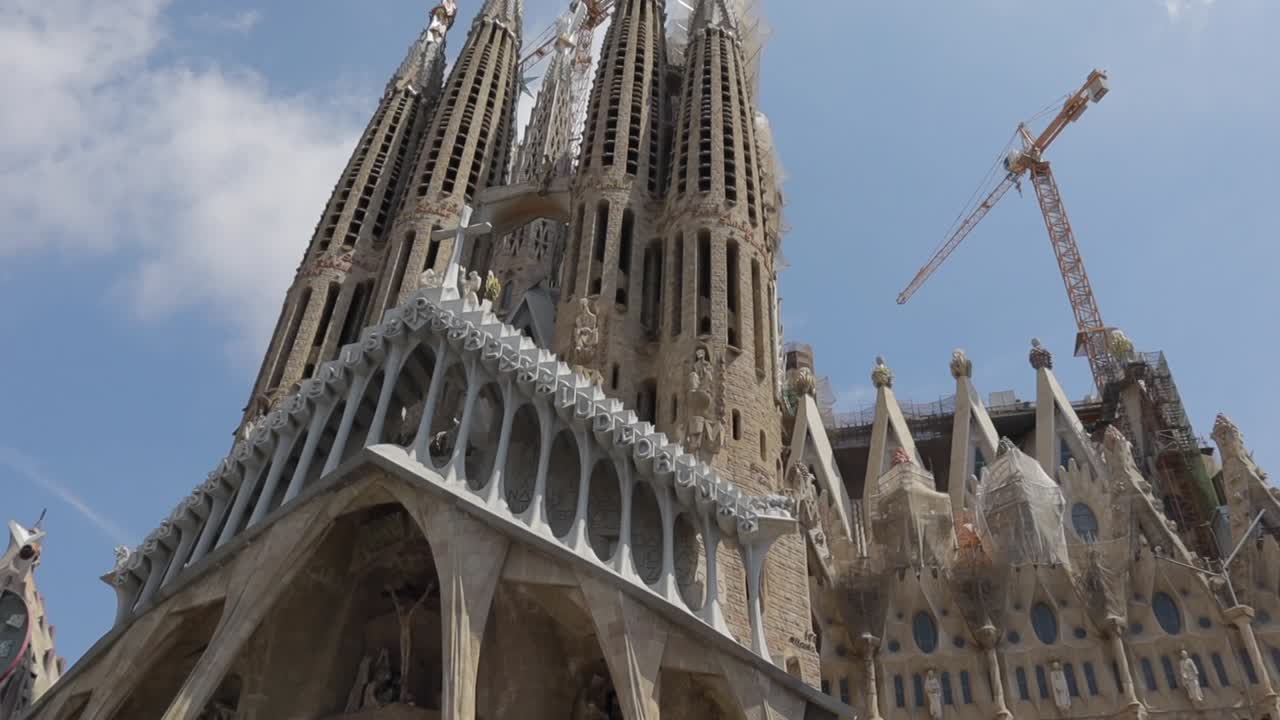 Shot of Sagrada de Familia Cathedral, Barcelona, Spain
