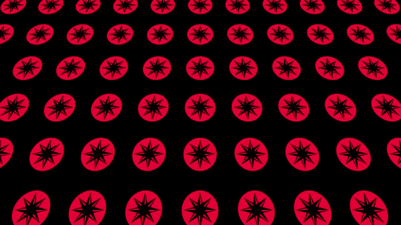 위로 기울어지고 움직이는 기하학적 형상을 가진 그래픽 비디오 패턴.