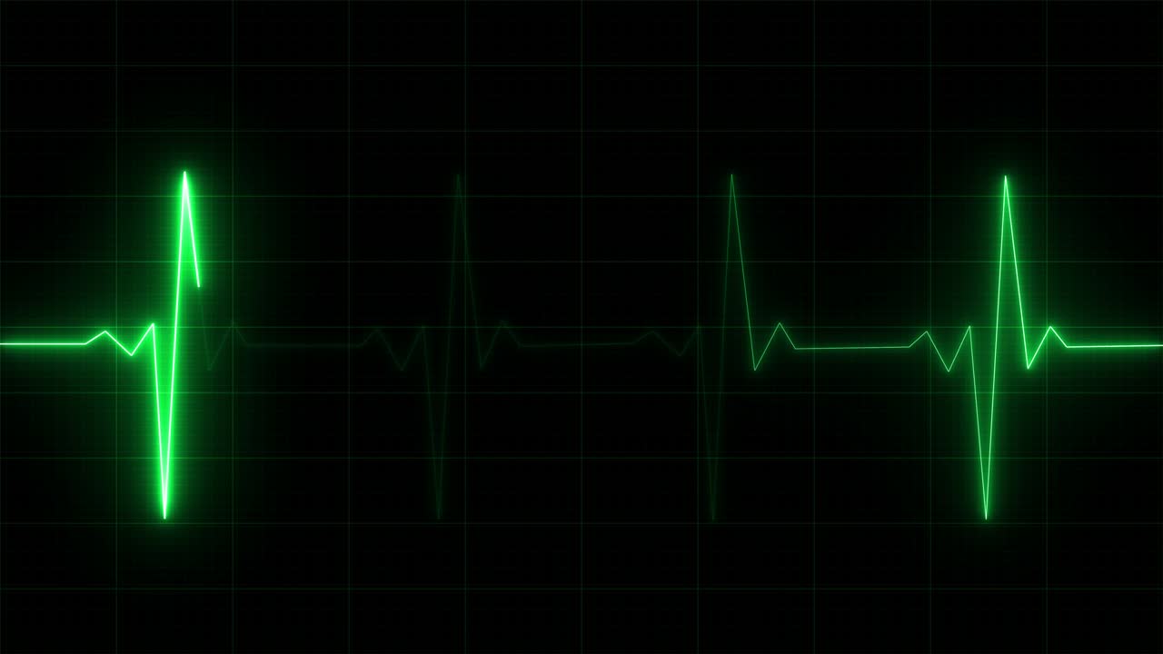 Heart Rate Monitor Electrocardiogram Ekg Or Ecg Looping background