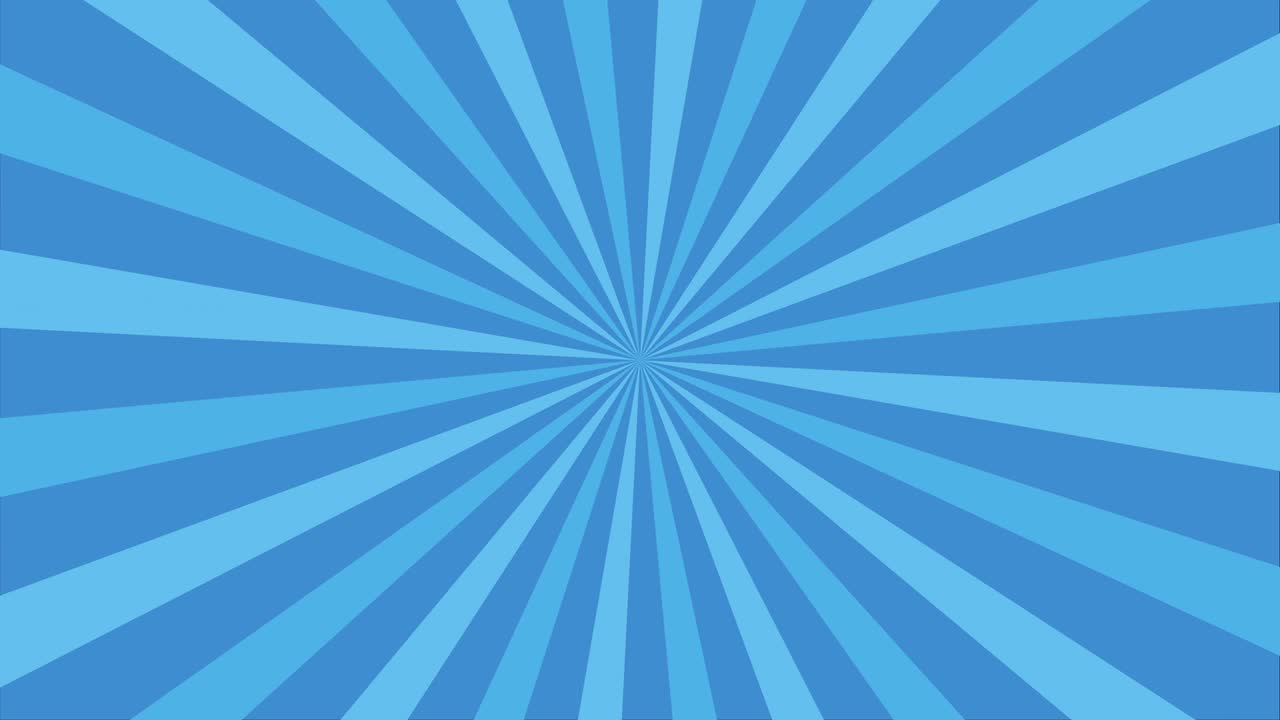 Animated rotation looped background of vector blue lines shape stripe. Motion graphic sun beam shine ray. Sunburst light circle