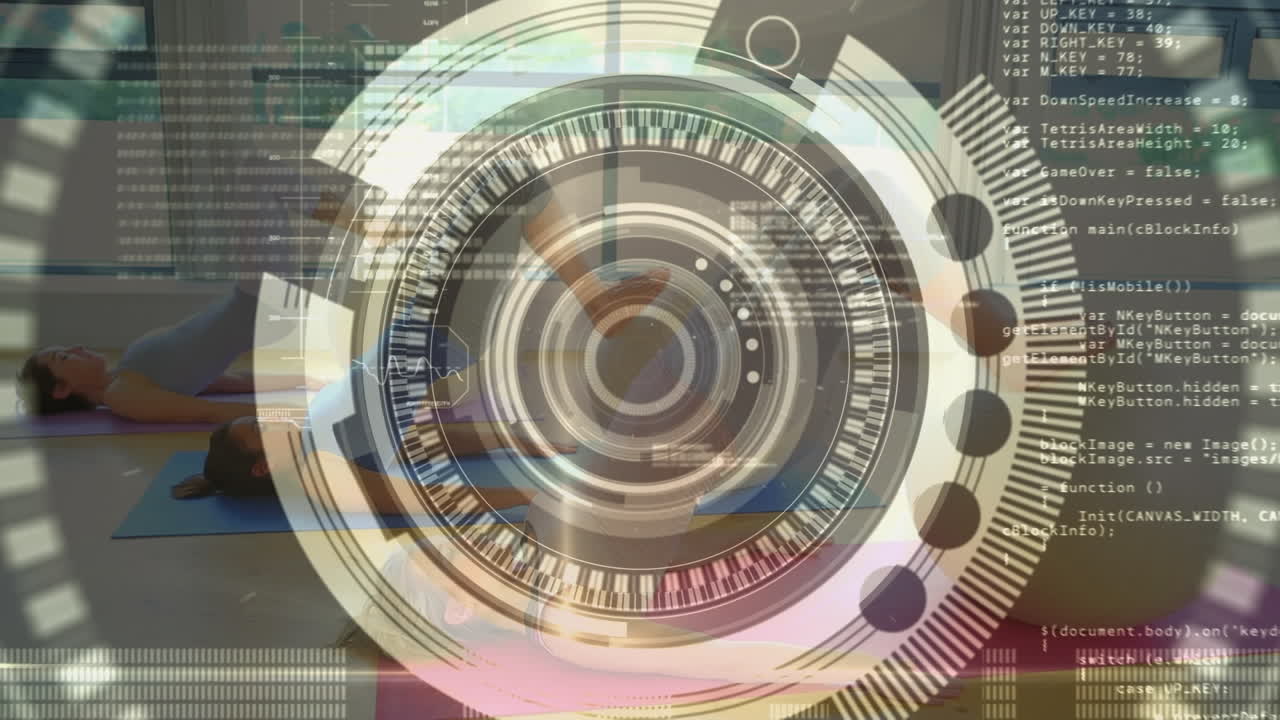 운동 하는 사람 들 을 스캔 하는 범위 의 애니메이션