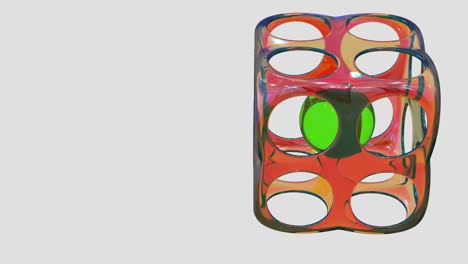 Dreidimensionale-Animierte-Form-Mit-Lebendigen-Glasfarben-Für-Präsentationshintergrund-Mit-Kopierraum