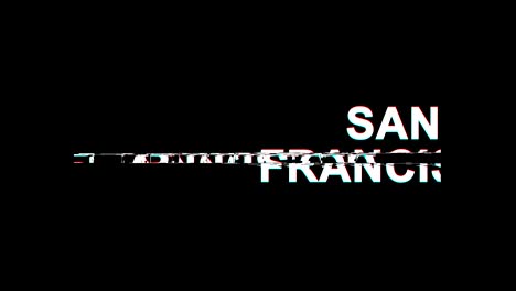 sao paulo glitch effect text digital tv distortion 4k loop animation