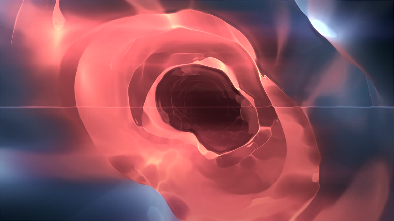 Animazione di forme astratte multicolore con fluidi in loop