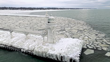 aerial view around the icy st