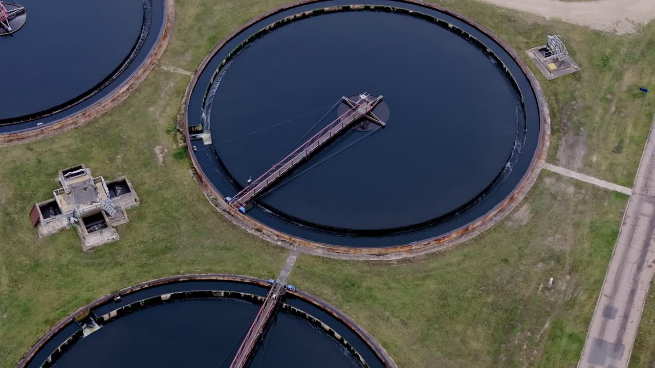 Industrial water purification structures in Riga, circular symmetry, precision