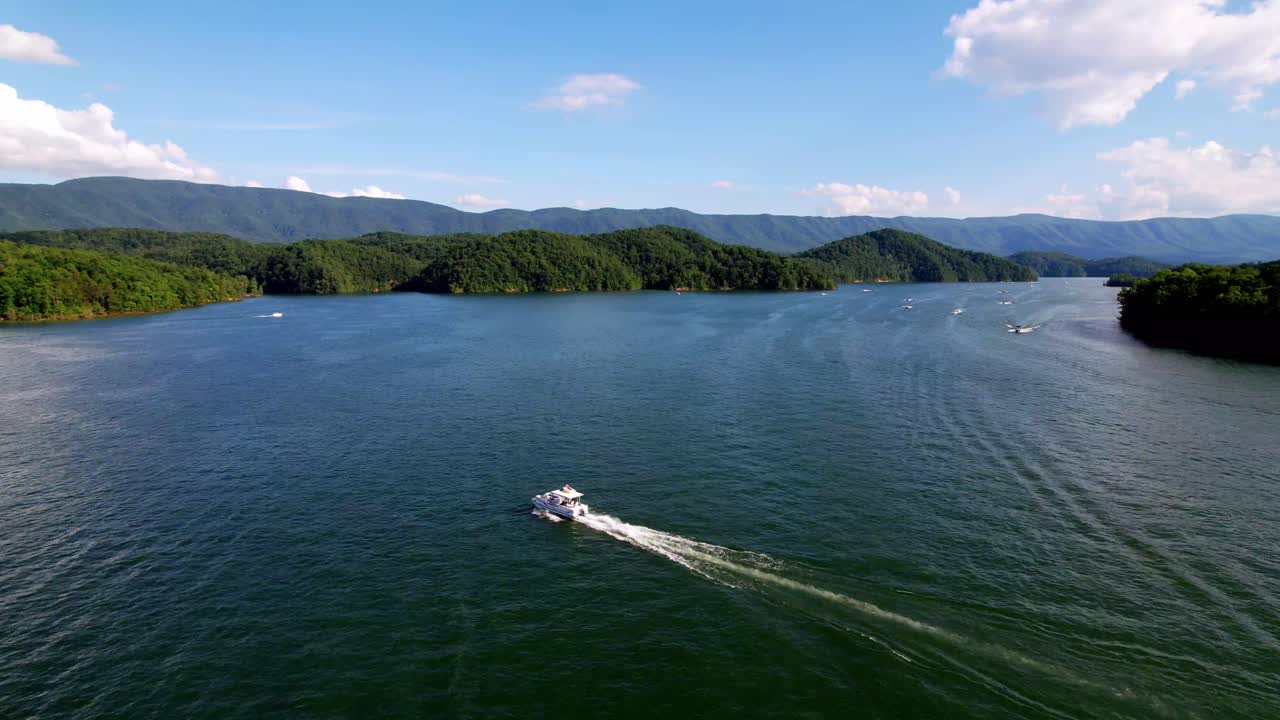 aéreo lago holston sur cerca de bristol tennessee, virginia y johnson city tennessee, kingsport tennessee no lejos del lago watauga tennessee