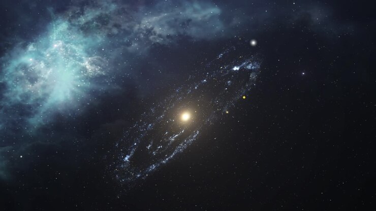 la galassia di Andromeda nello spazio profondo