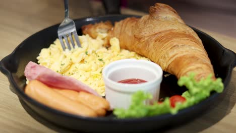 enjoying a hearty breakfast in krabi, thailand