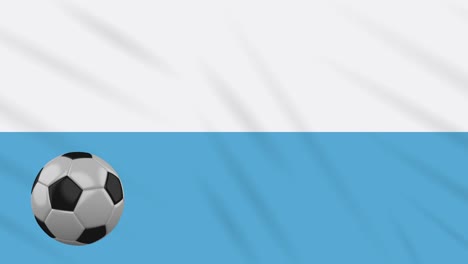 bandera de san marino agitando y el fútbol gira, bucle