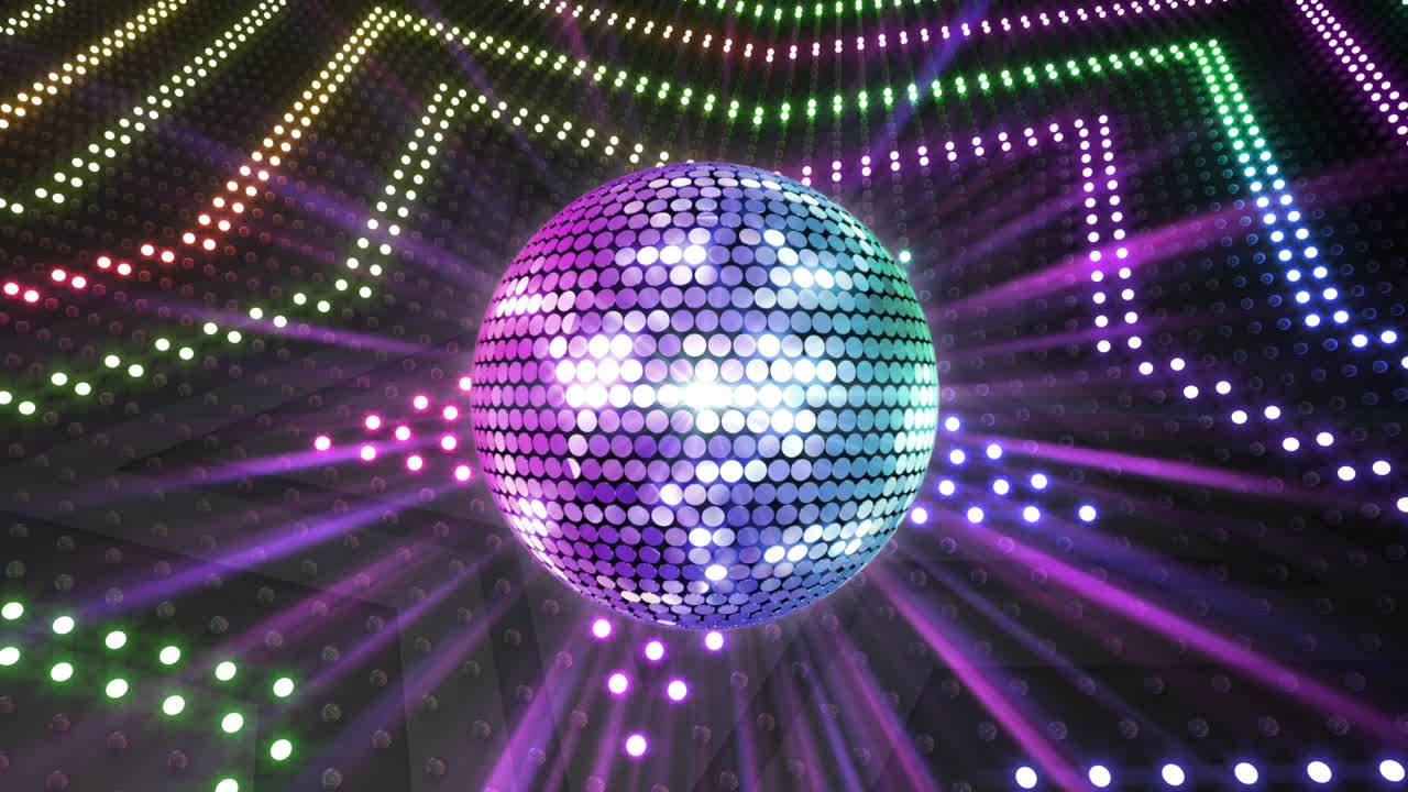 Mirror Ball Disco Lights Club Dance Party Glitter Background