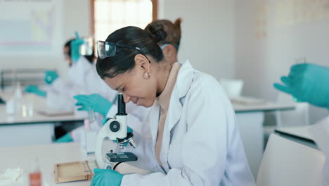 education, science and students in laboratory