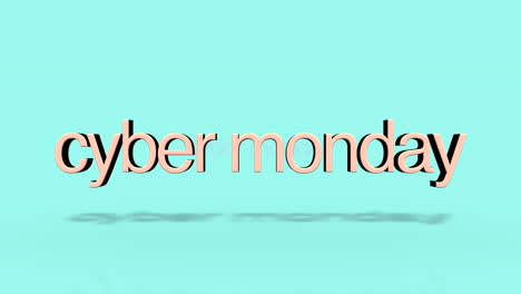 rolling cyber monday text on blue gradient