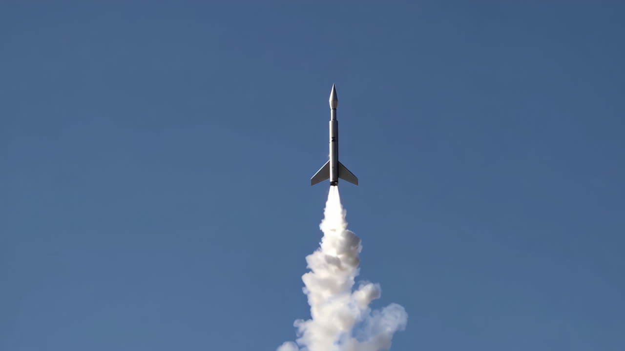 lanzamiento de cohetes en vuelo