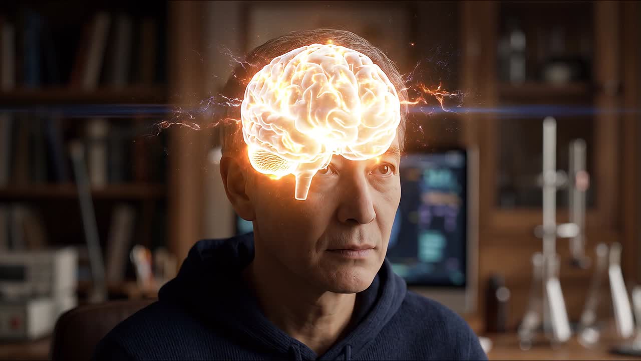 Figura humana corriendo mostrando el sistema cardiovascular con corazón y vasos brillando, visualización del concepto de fitness y salud.