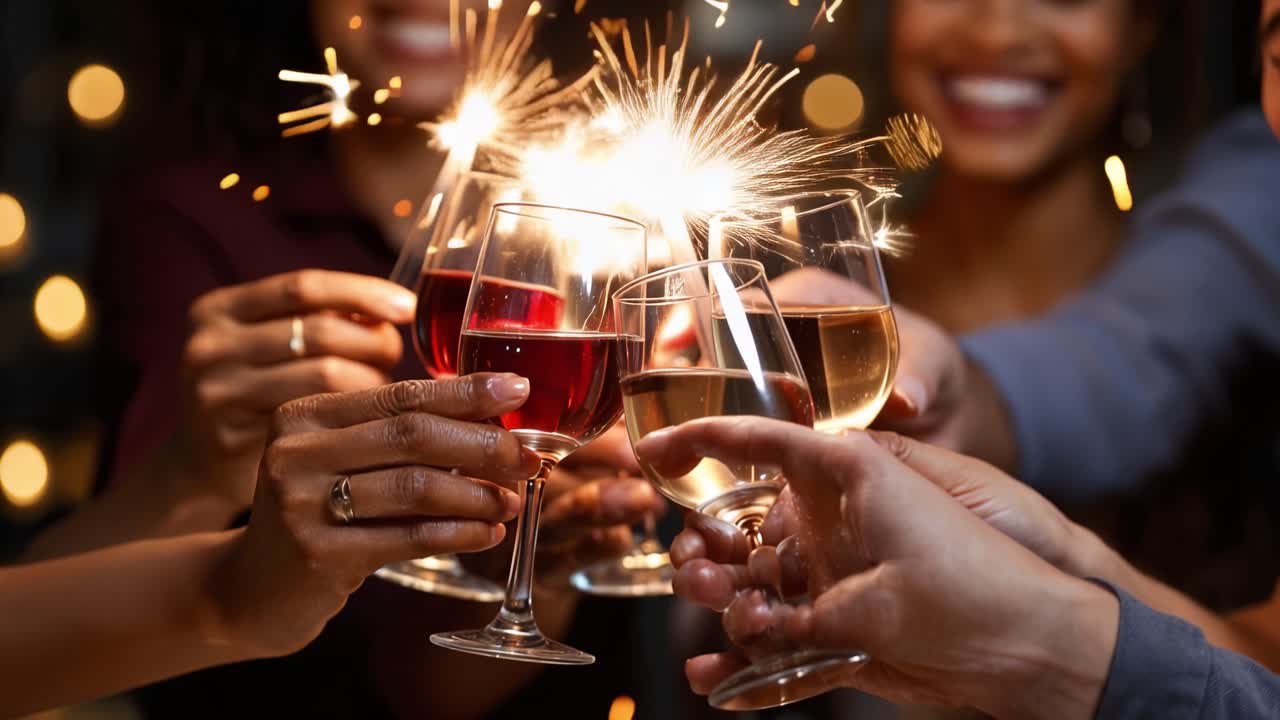 Celebrating Together: A Joyous Toast with Sparkling Drinks and Laughter, Capturing the Essence of Togetherness and Joyful Moments Shared Among Friends