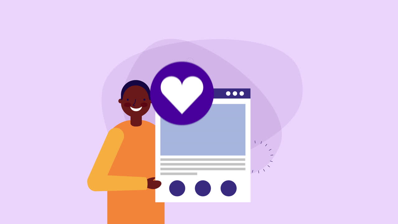 afro businessman worker with template web and gear