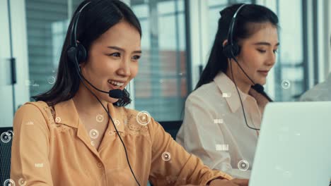 customer support call center provide data with envisional graphic