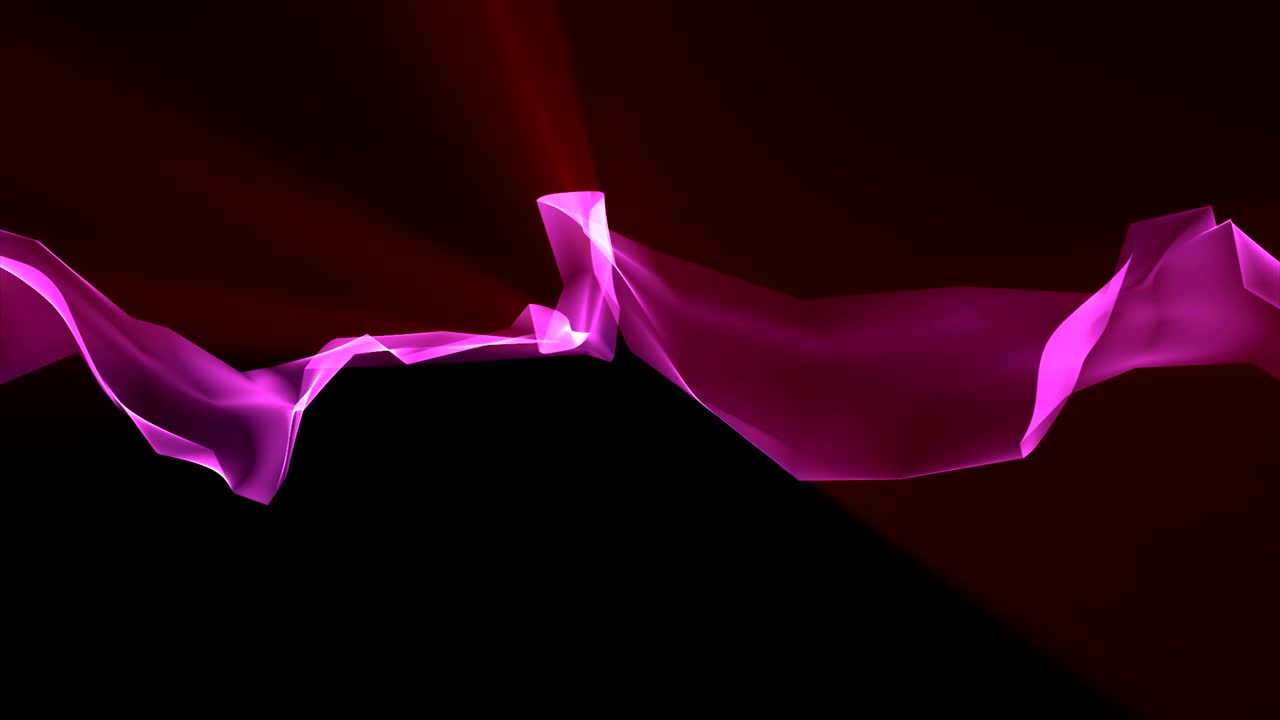 polígono digital cinta de seda suave ondulando suavemente en rayos de luz fondo abstracto - nueva tecnología dinámica arte movimiento imágenes de video coloridas