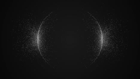 black white particles burning and glowing stars dust bokeh glitter awards dust circle abstract background.