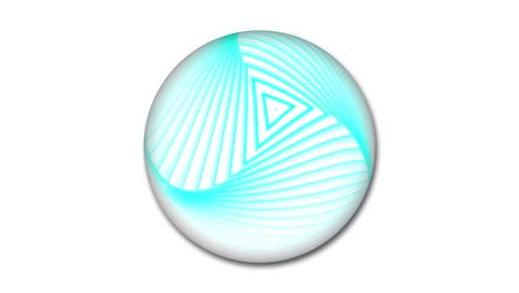 línea abstracta geométrica unida a una esfera. globo de esfera geométrica aislado en blanco.
