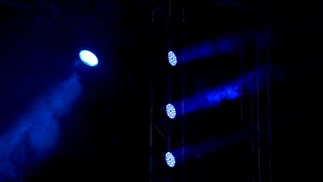 blue lighting on stage