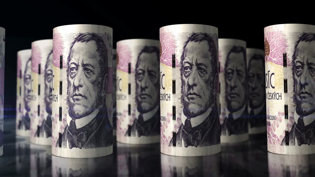 체코 코로나 (czech koruna) 지폐의 원활한 루프