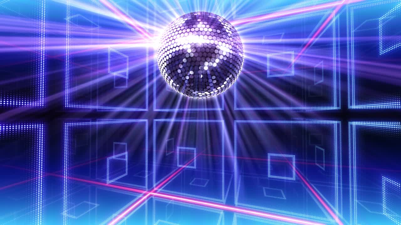 bola de espejo disco luces club de baile fiesta brillo de fondo