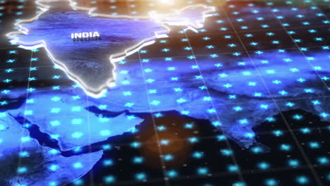 digital, world and india on an information