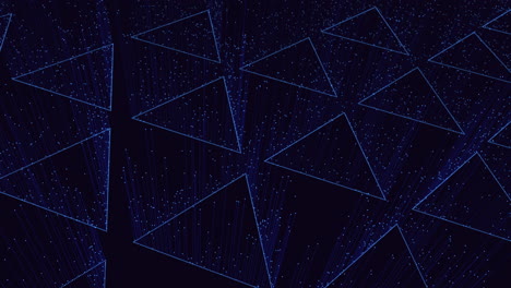 floating blue triangles a mesmerizing pattern of glowing depth