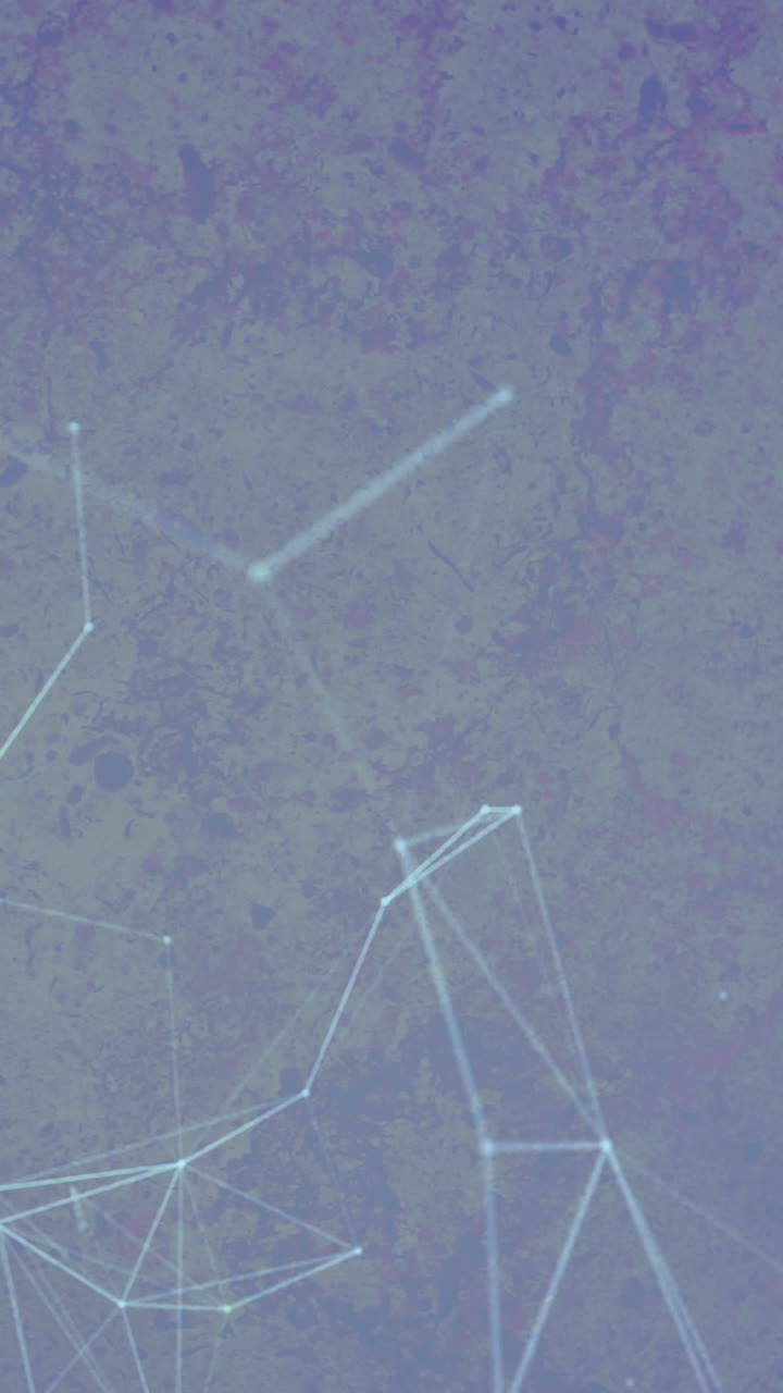 animación de la red de conexiones de plexo sobre un fondo púrpura