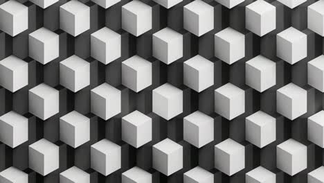 abstract geometric cube pattern in black and white