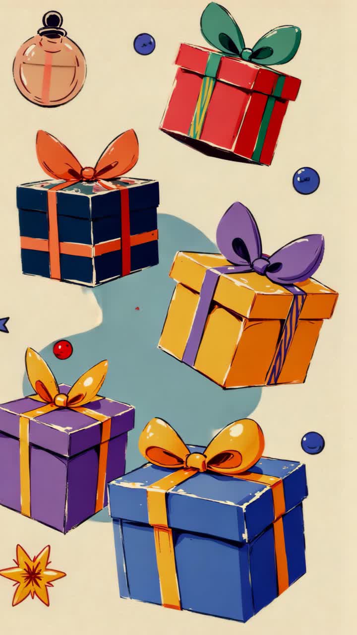 Scatole regalo colorate e motivo di profumi