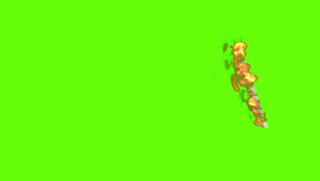 burning malawi 500 kwacha banknote on green screen