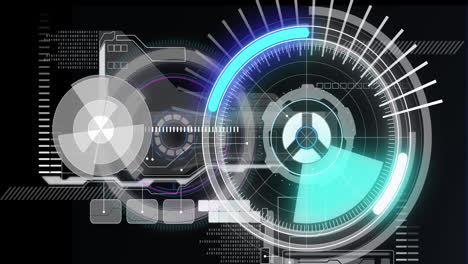 Animation-of-scope-scanning-and-data-processing-over-digital-screen