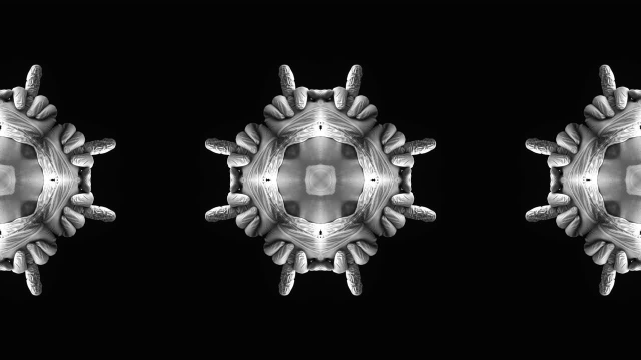 caleidoscopio bucle vete a la mierda corona virus sanatizante mano relajante dedo medio mandala