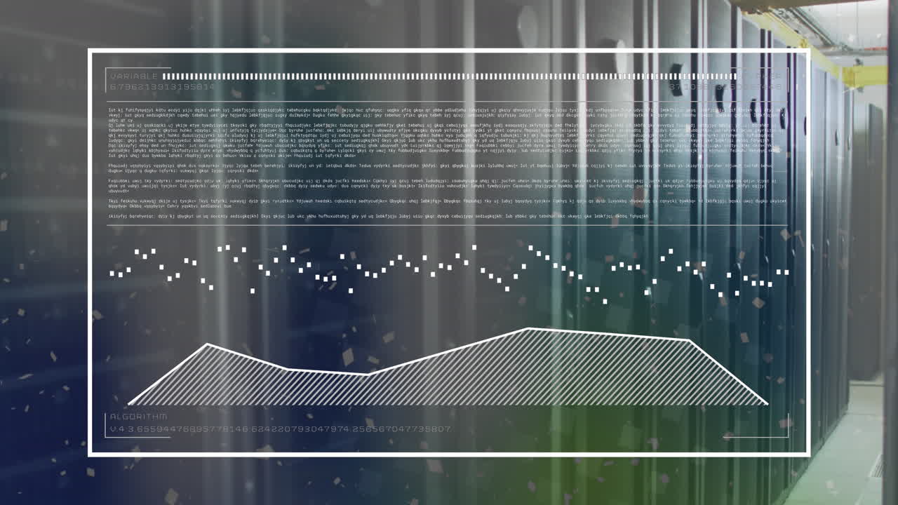Animation of data processing over computer servers