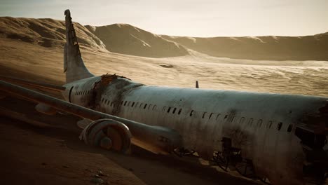 Avión-Aplastado-Abandonado-En-El-Desierto